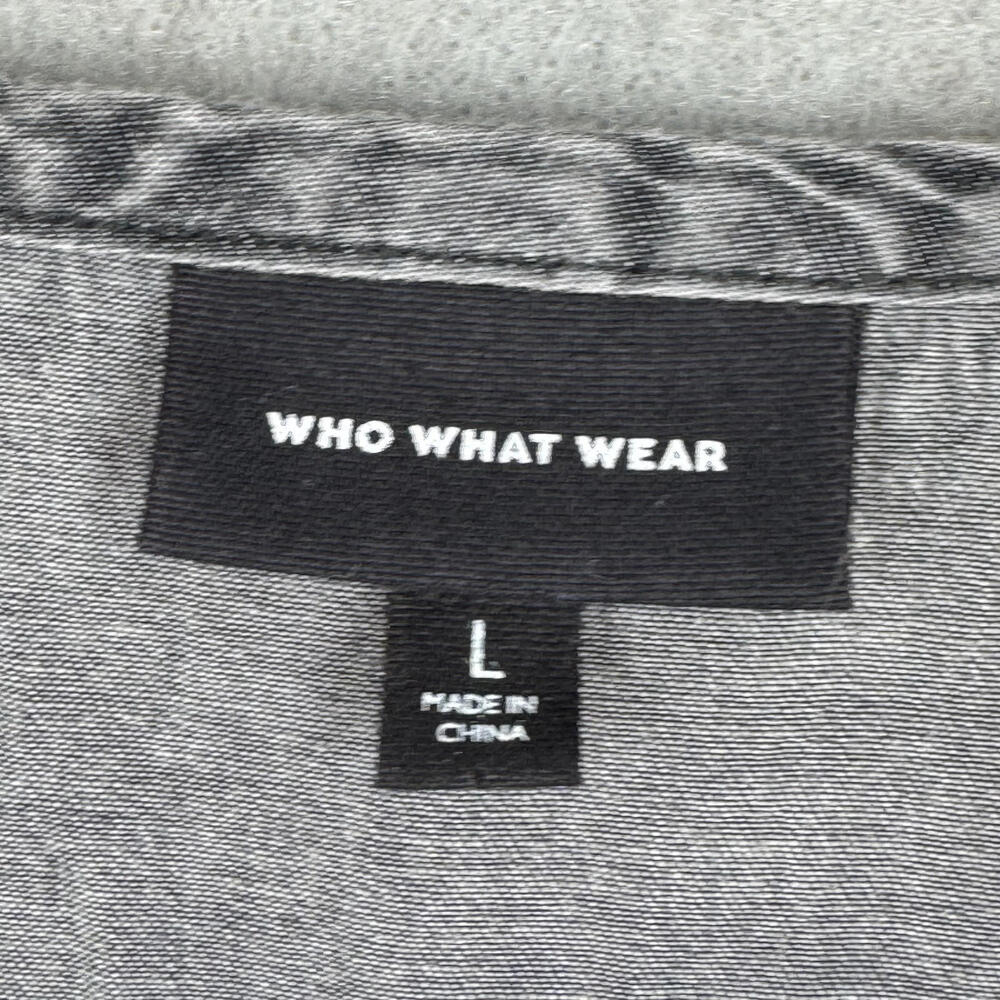 Who What Wear Women's Gray Denim Wrap Dress Size Large‎ - Picture 3 of 9